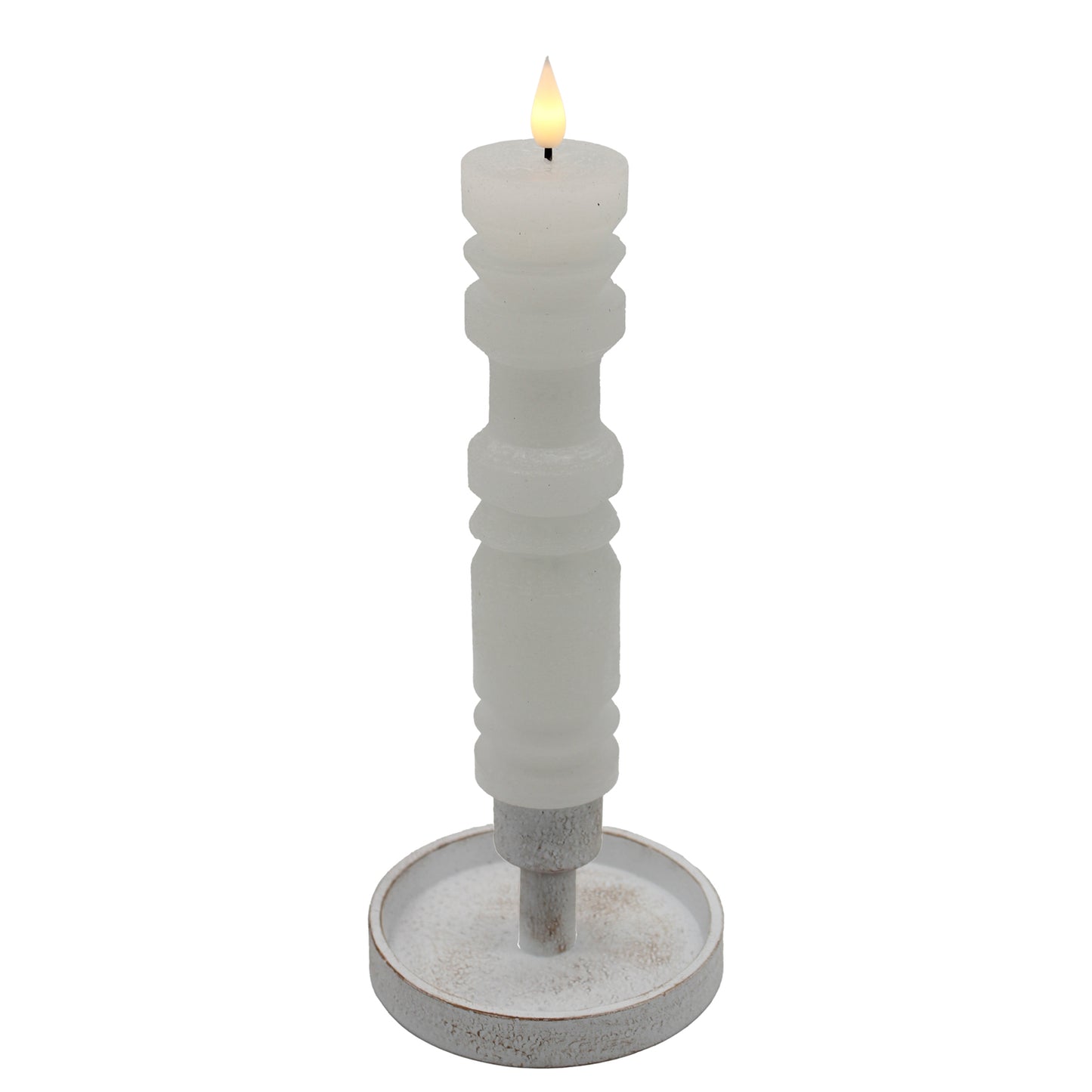LAS57176 - Tall White Candlestick Look LED Candle