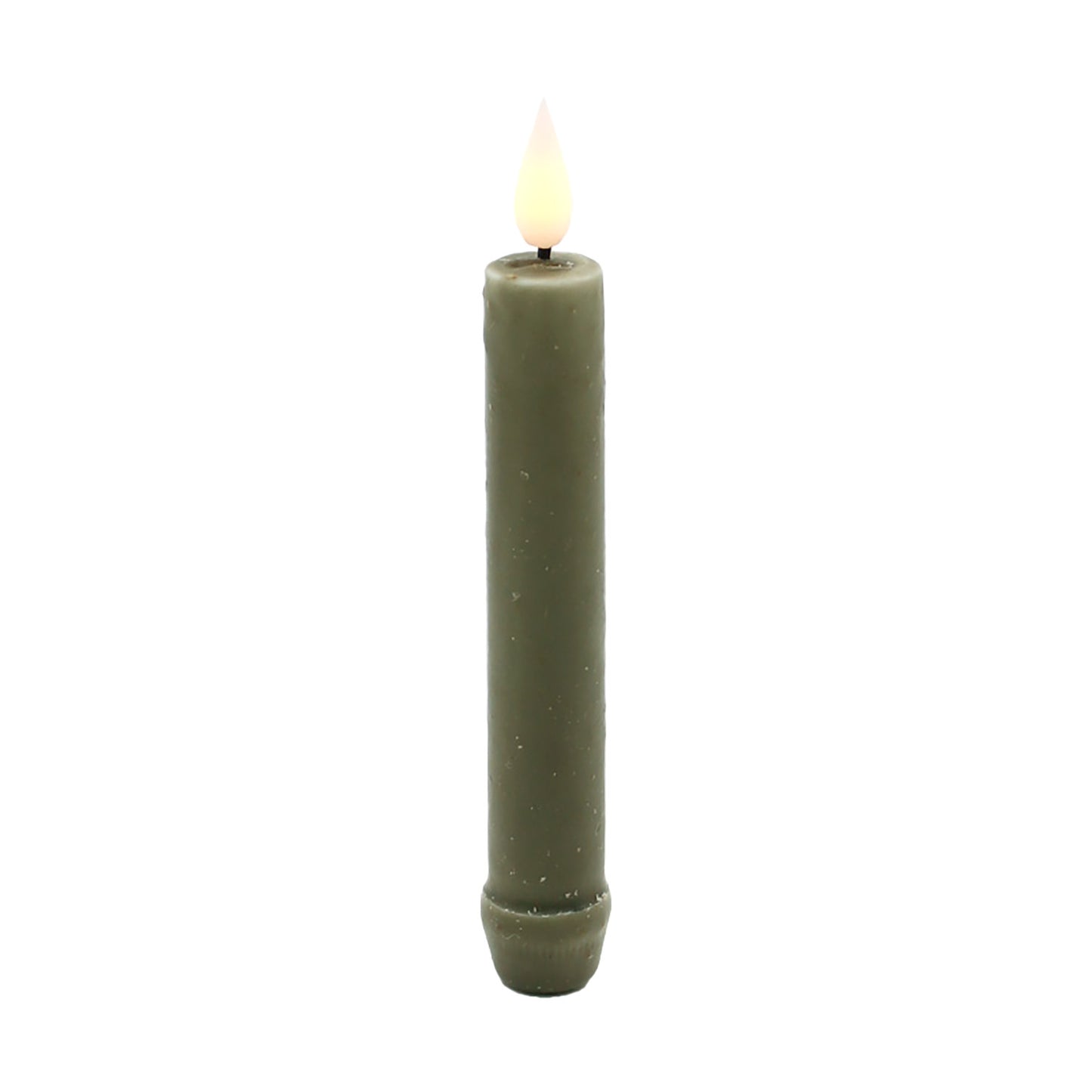 LAS57177-GN - Sage Green LED Taper Candle