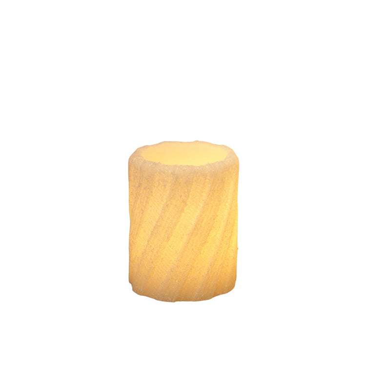 LXS39317T-4 - Small Twisted LED Pillar Candle