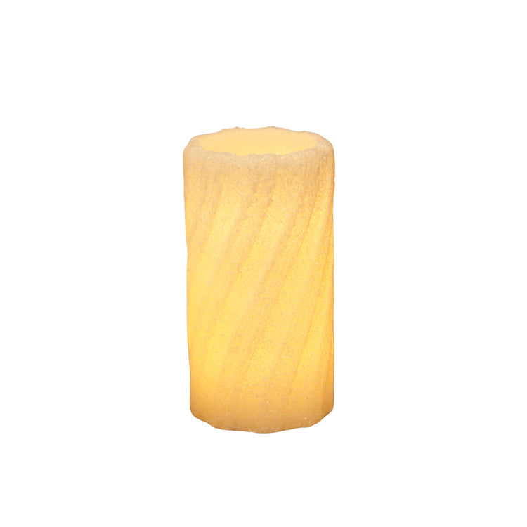LXS39317T-6 - Large Twisted LED Pillar Candle