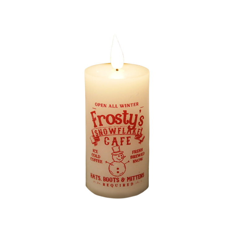 LXS39357T - 4 inch Frosty's Cafe LED Votive Candle
