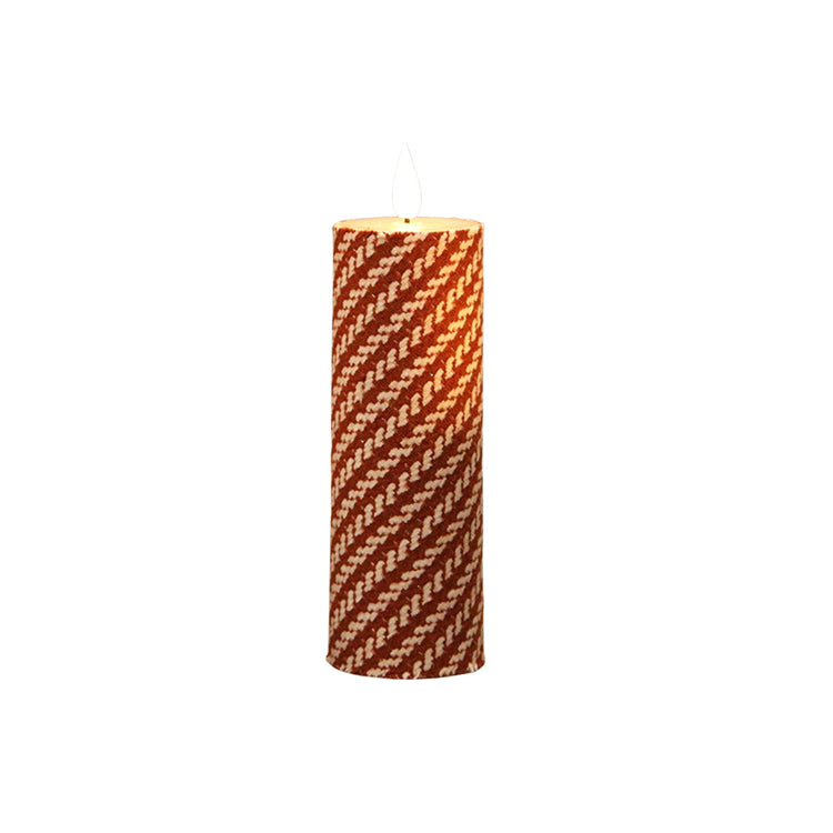 LXS39409T - Large Braid Pattern Red and White LED Pillar