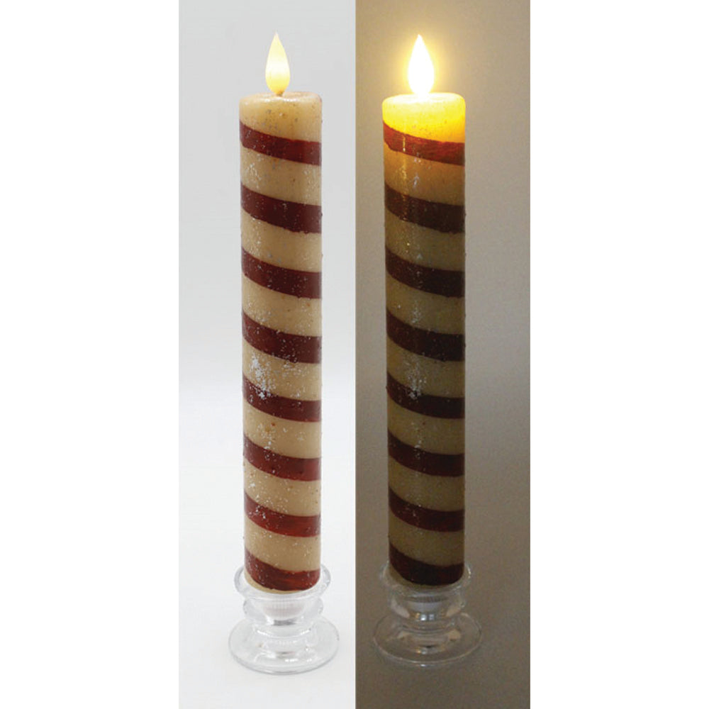 LXS43407-11 - Thick Rustic Candy Cane Taper (11.25 inch)