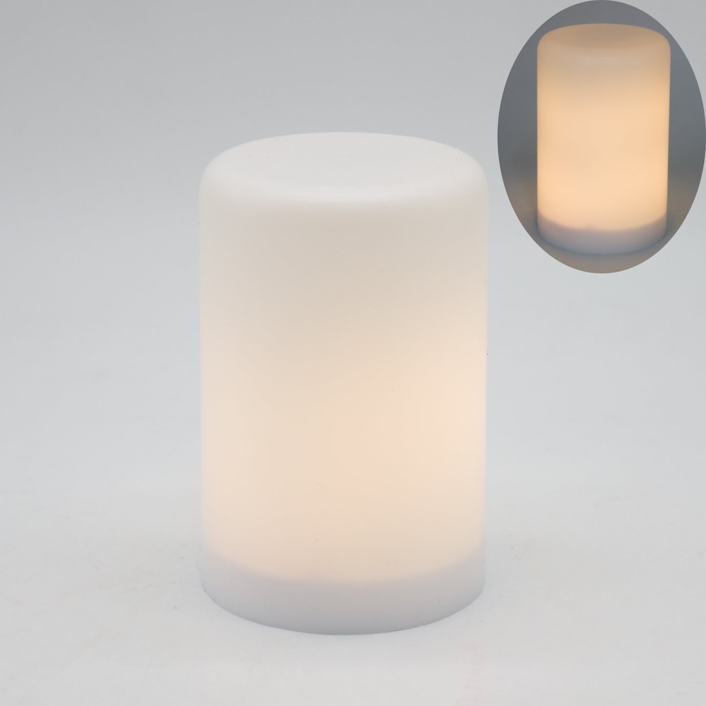 LXS59306 - 4.5 inch White LED Flame Illusion Pillar
