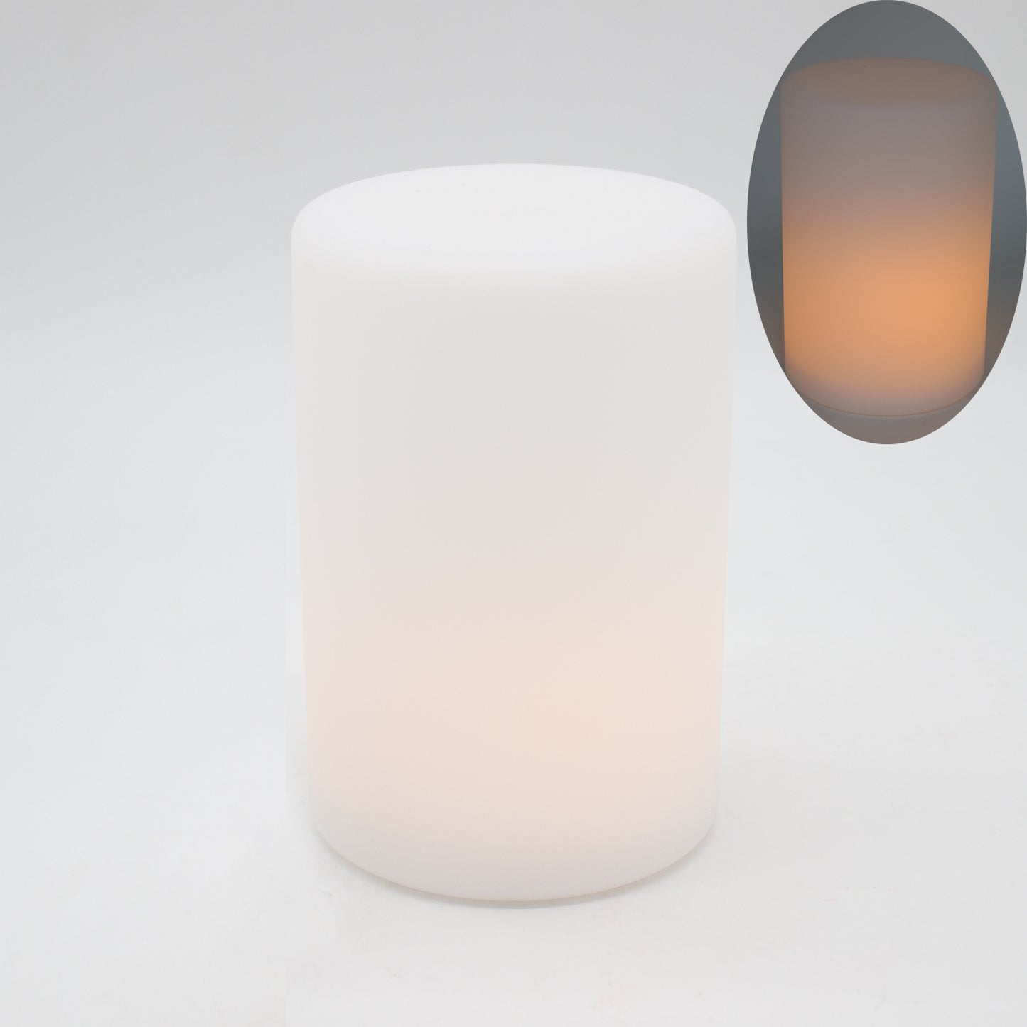 LXS59307 - 6 inch Amber LED Flame Illusion Pillar