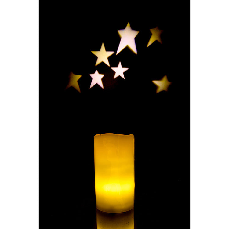LXS89722 - Country Star Projection Candle with Timer