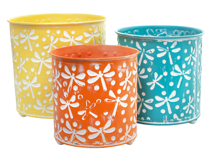 MAF24230-3S - Set of 3 She Shed Metal Pots