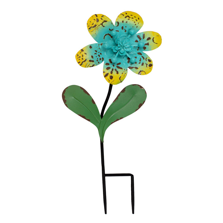 MAF24234 - Blue and Yellow Daisy Flower Stake