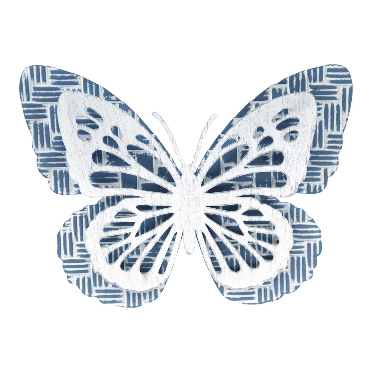 MAF57048 - Small Metal Blue and White Butterfly Hanger