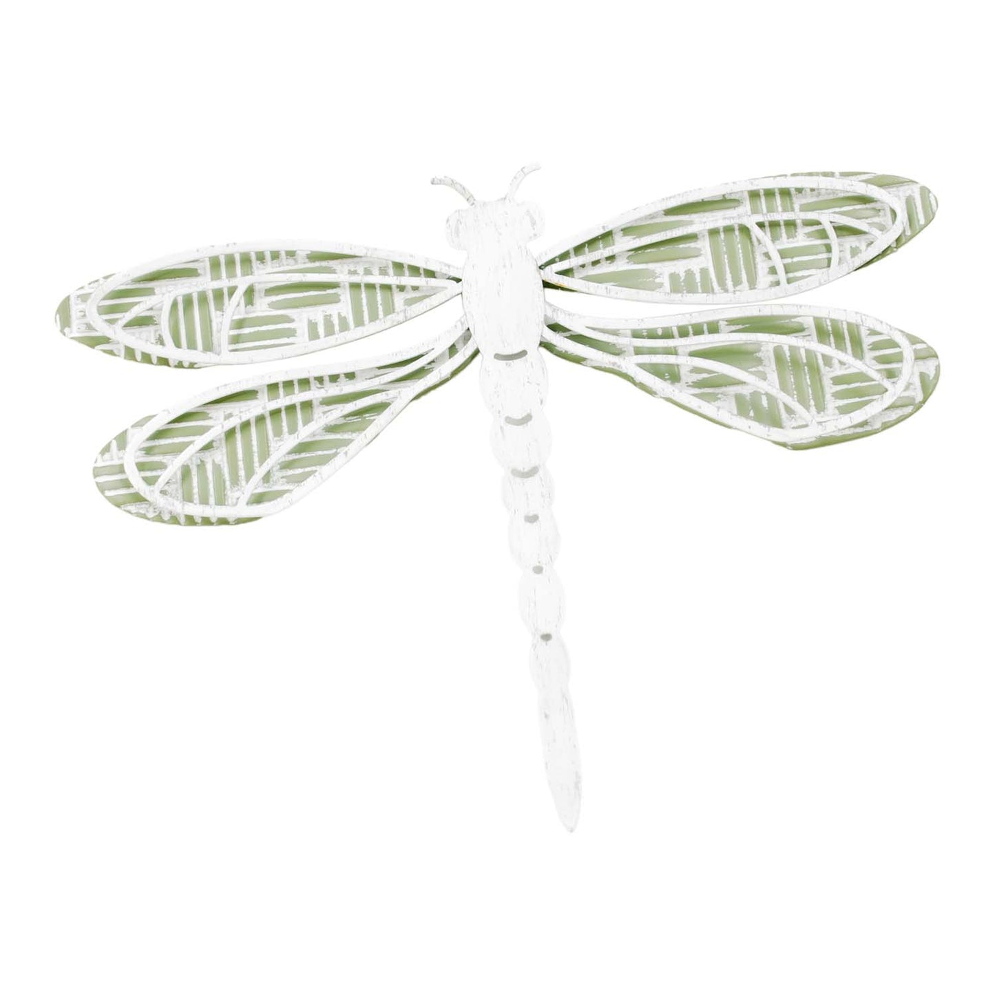 MAF57066 - Small Metal Green and White Dragonfly Hanger