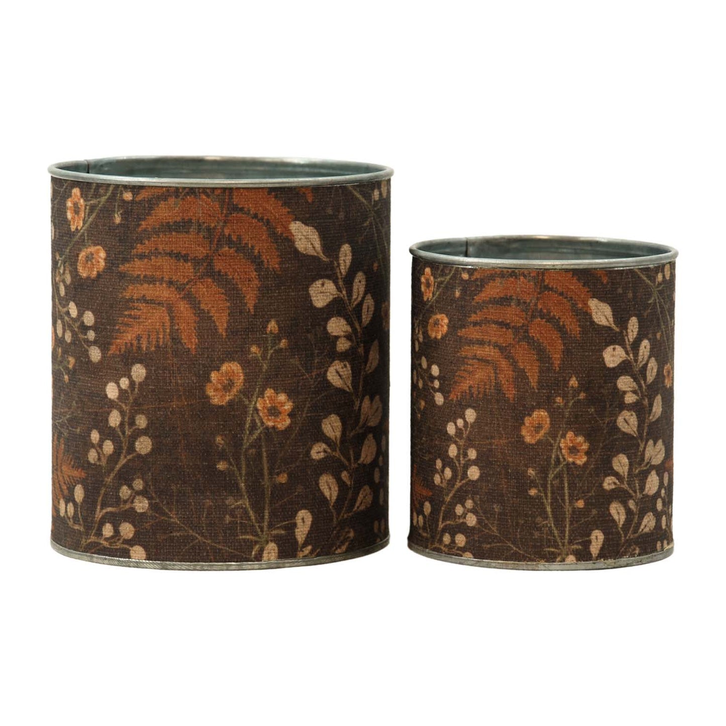 MAF57080-2S - Set of 2 Timeless Flower and Fern Buckets