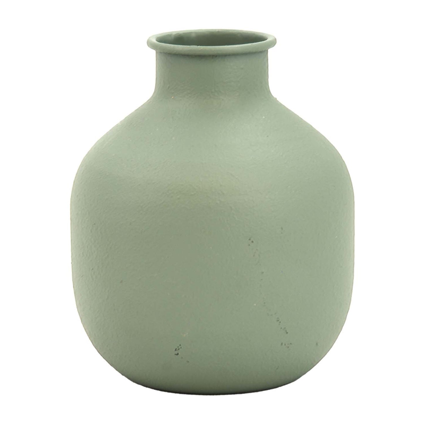MAF57120 - Round Green Metal Vase