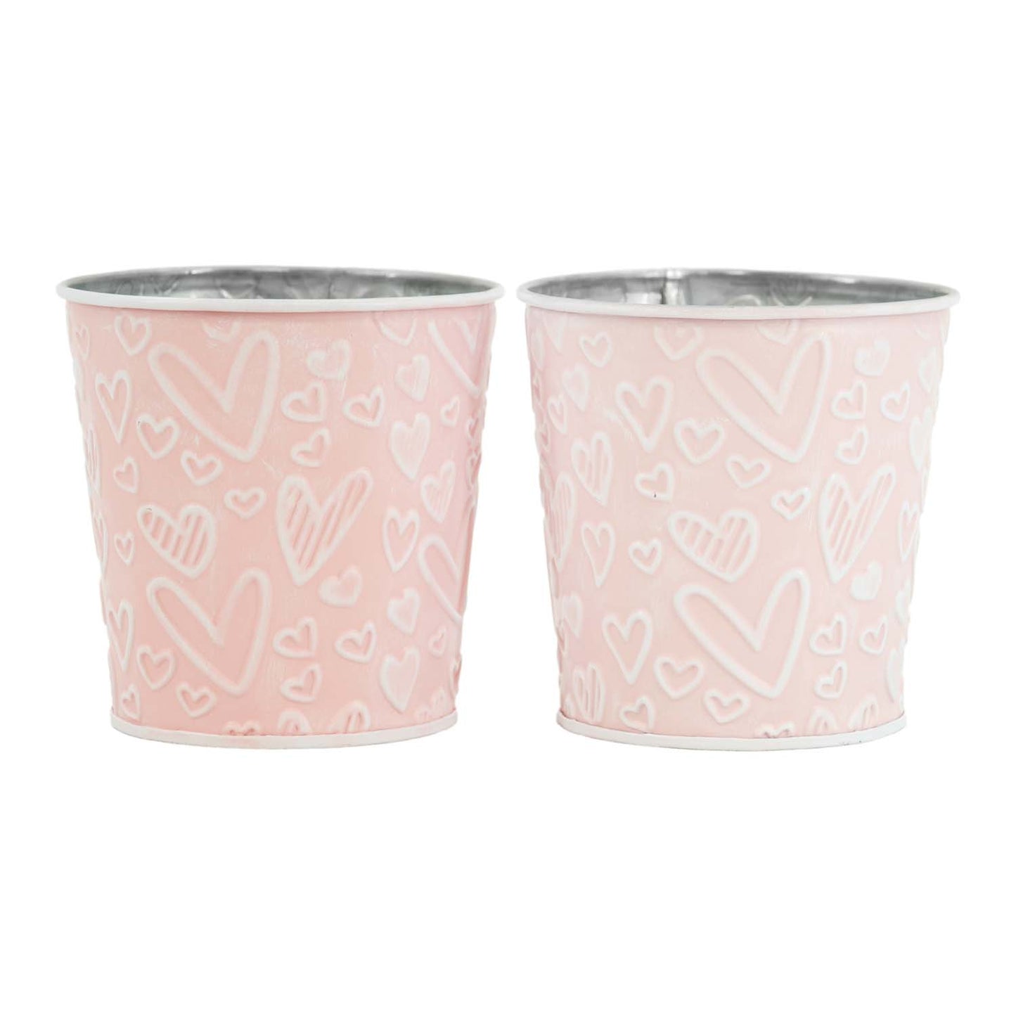 MAF57121-2A - 2 Assorted Pink Flower Buckets
