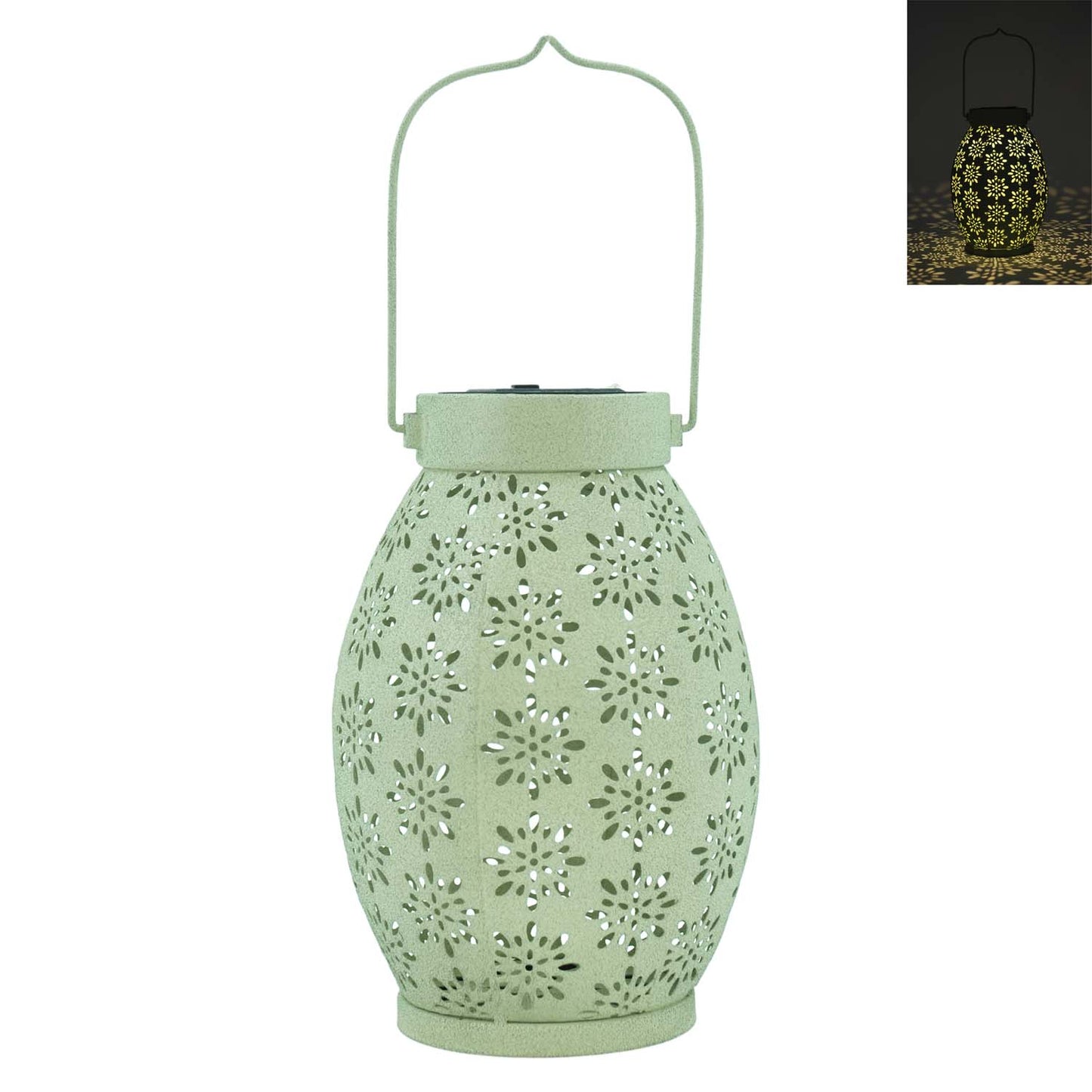 MAF57138 - Green Metal Solar Lantern