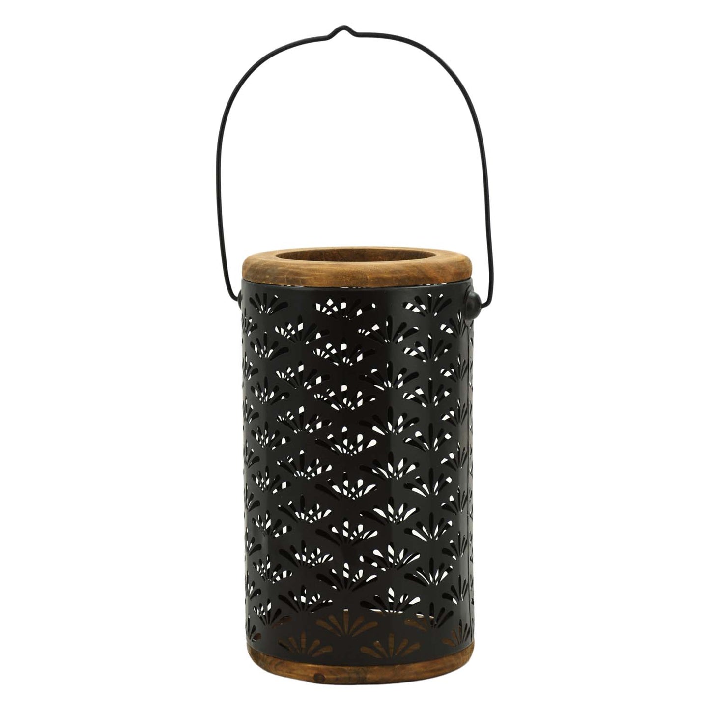 MAF57712 - Large Black Cutout Flower Lantern
