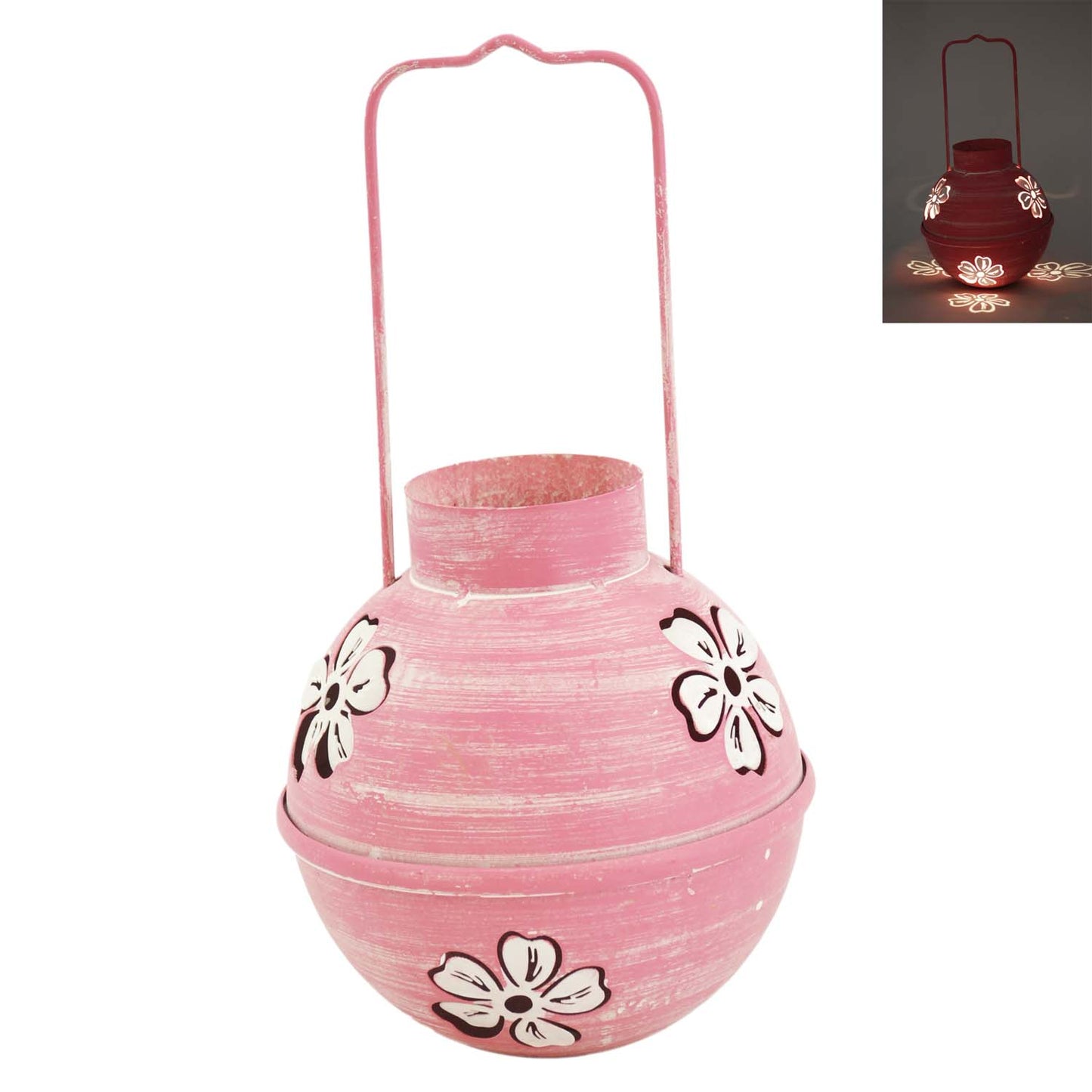 MAF57747 - Pink Butterfly Hanging Lantern