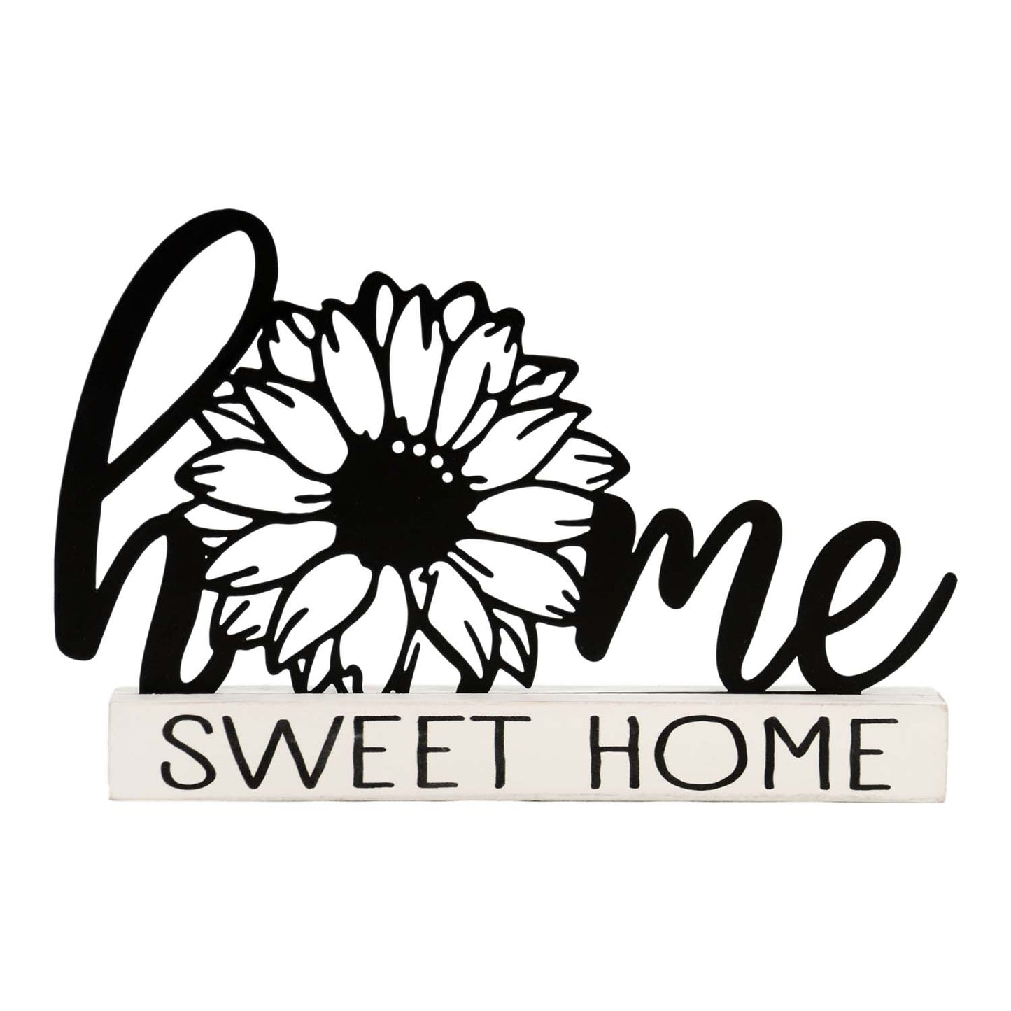 MAF57756 - Home Sweet Home Wood and Metal Block Sign