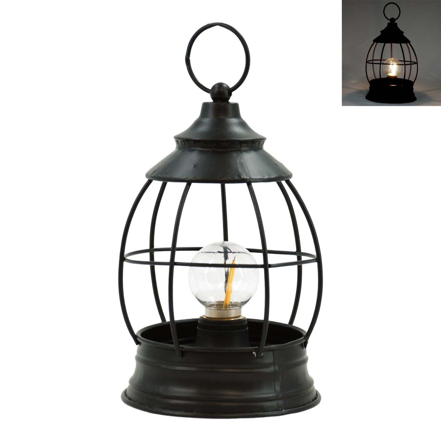 MAF57763 - LED Black Cage Lantern