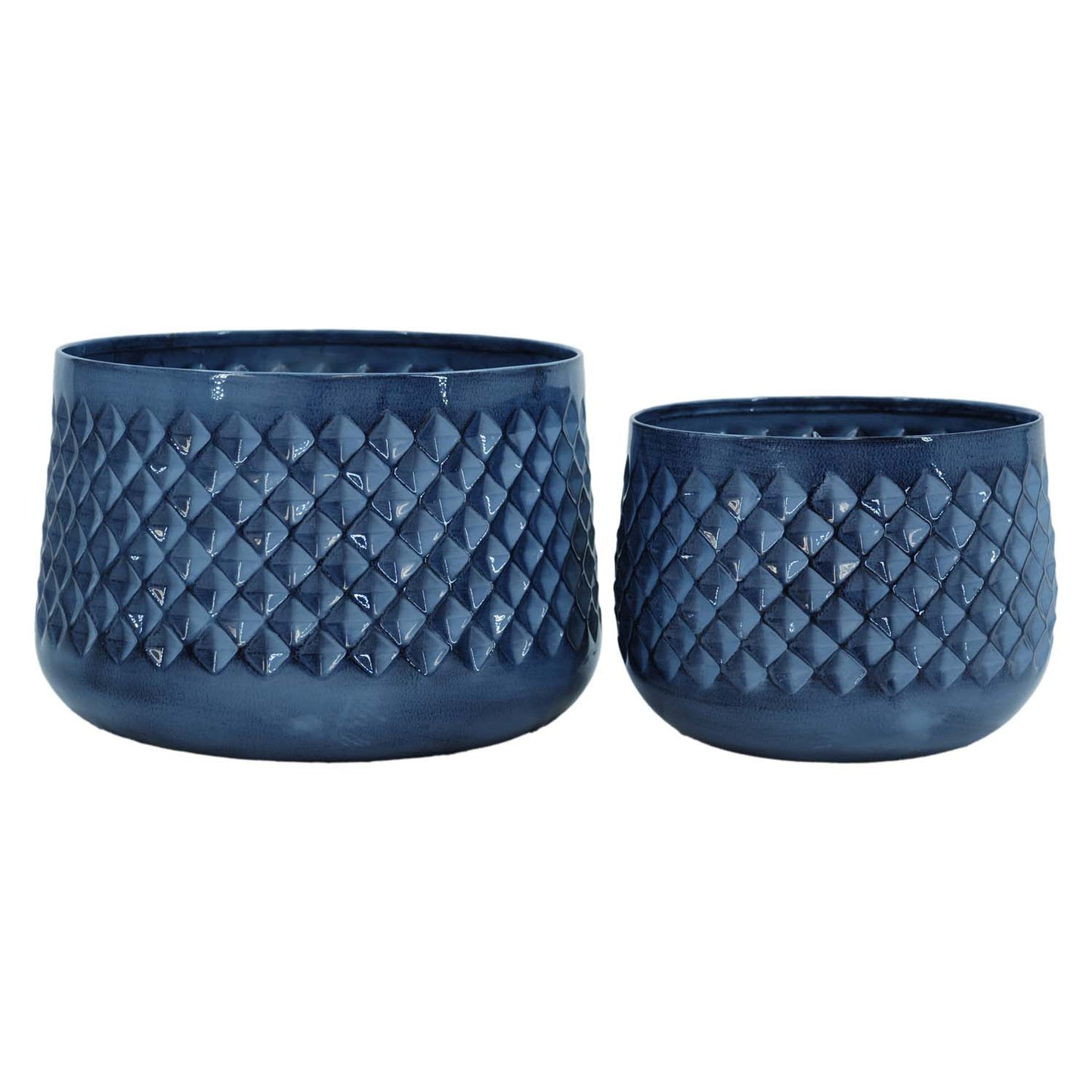 MAI57521-2S - Set of 2 Indigo Textured Bowls