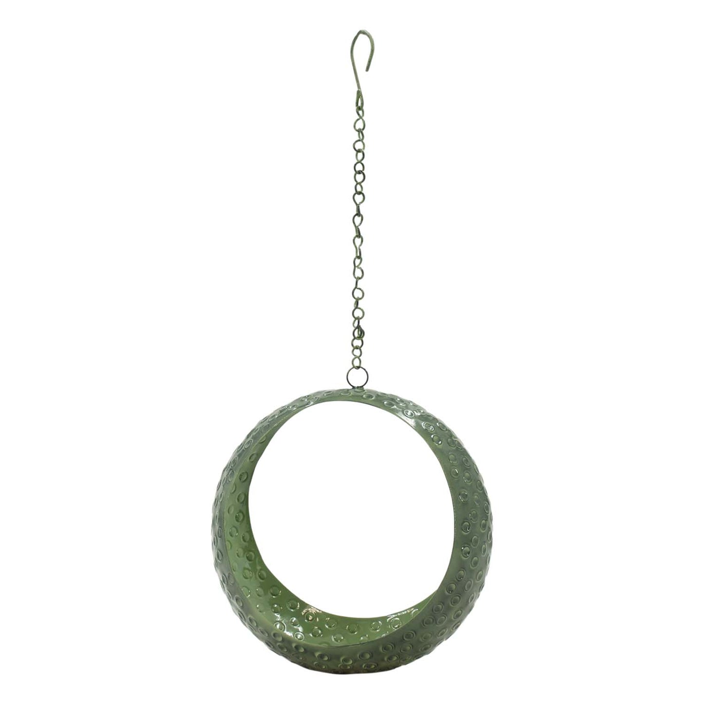 MAI57524 - Green Round Hanging Metal Pot