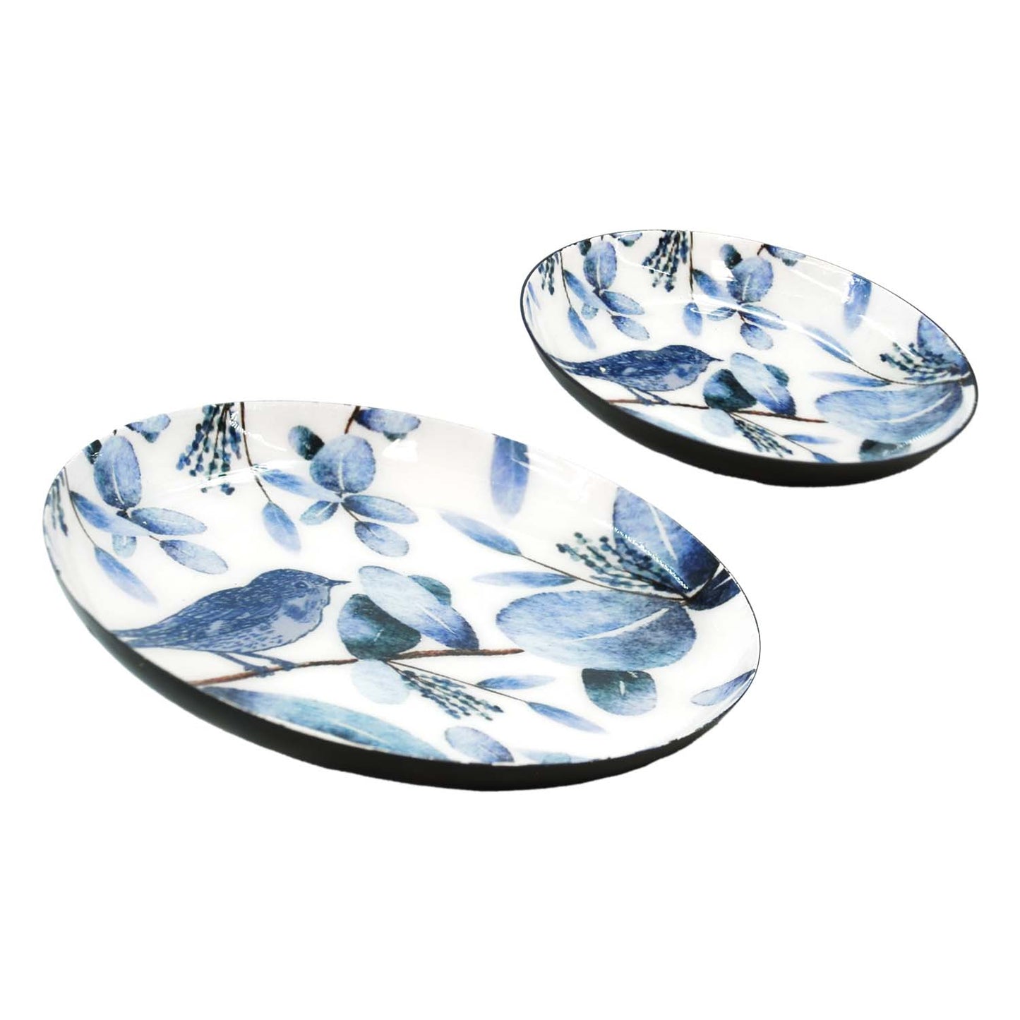 MAI57541-2S - Set of 2 Bluebird Metal Plates