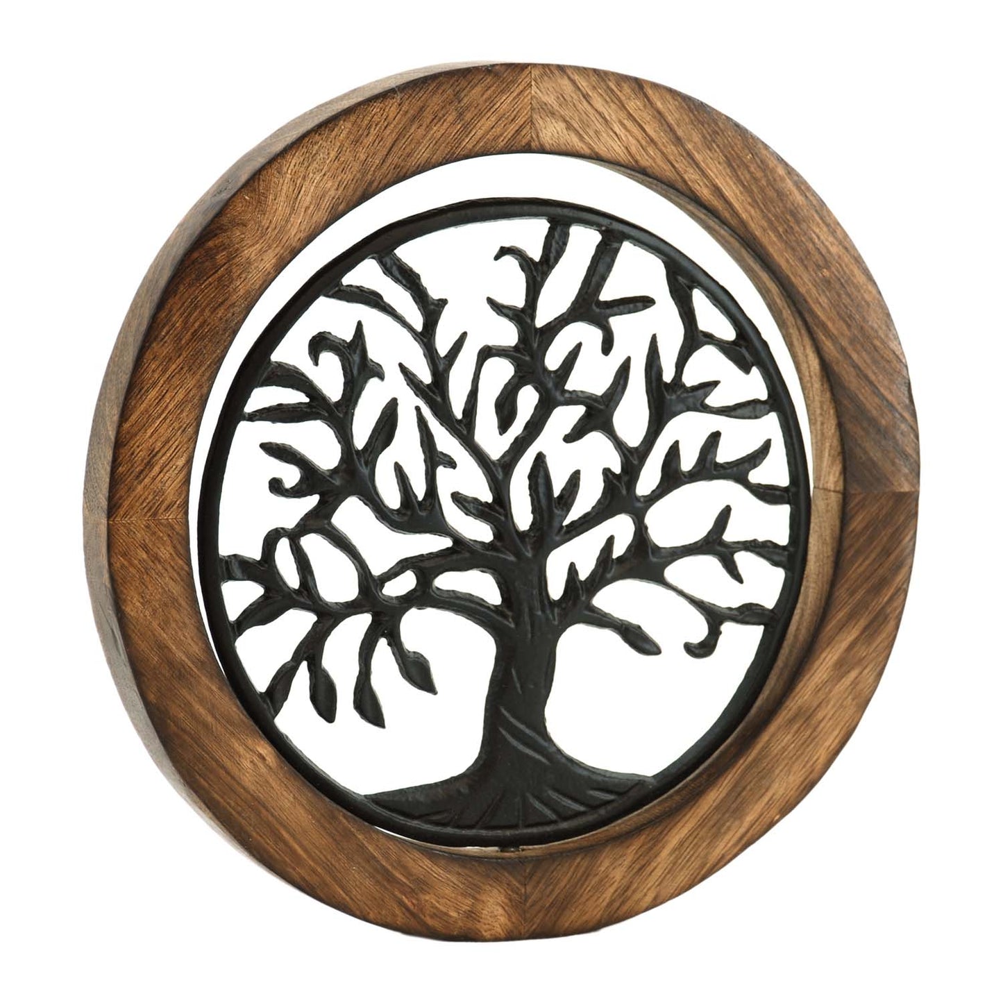 MAI57595 - Wood and Metal Tree of Life Hanger