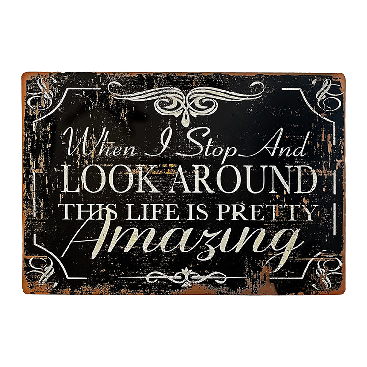 MAN94906 - Metal Look Around Sign