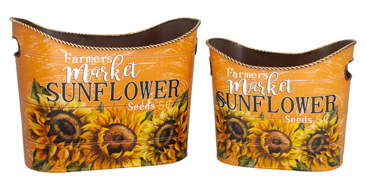 MFF25818-2S - Set of 2 Sunflower Boat Buckets