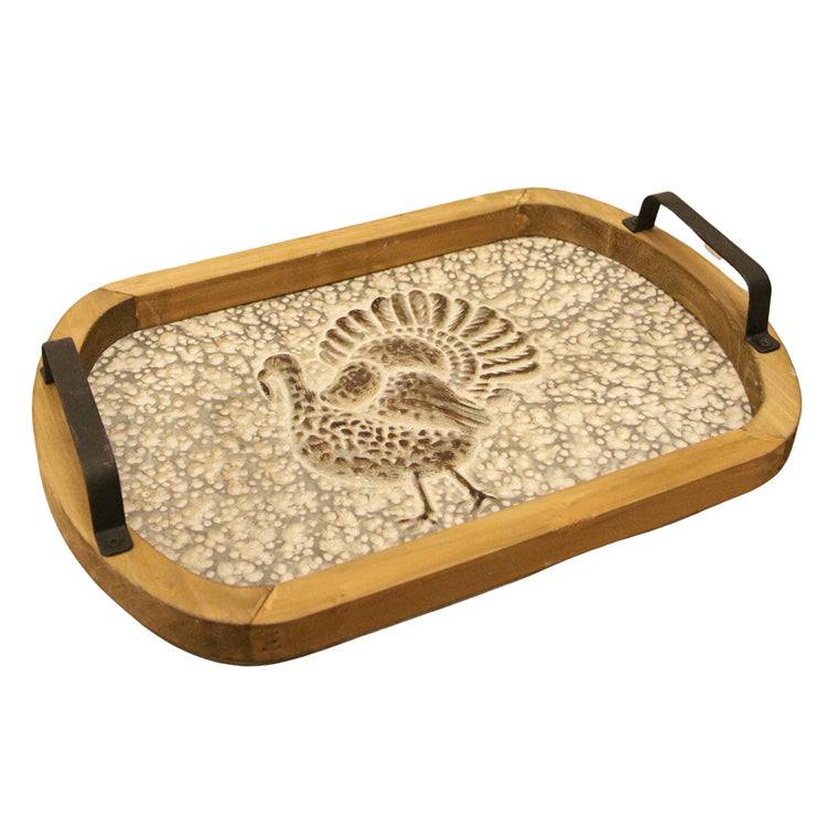 MFF38679 - Gray and Brown Turkey Platter