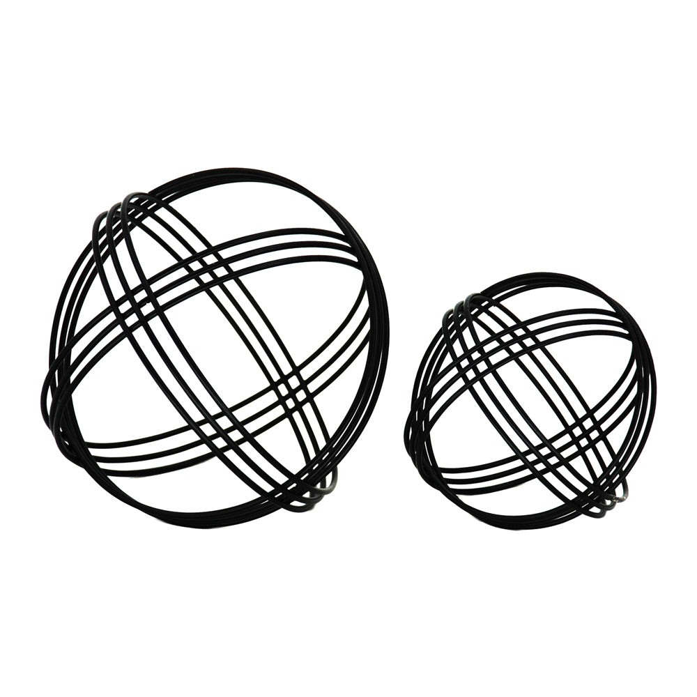 MFF42865-2S - Set of 2 Black Metal Balls