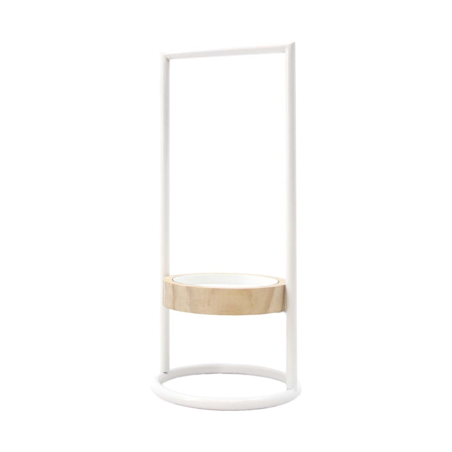 MFF58653 - Small White and Natural Candle Riser with Handle