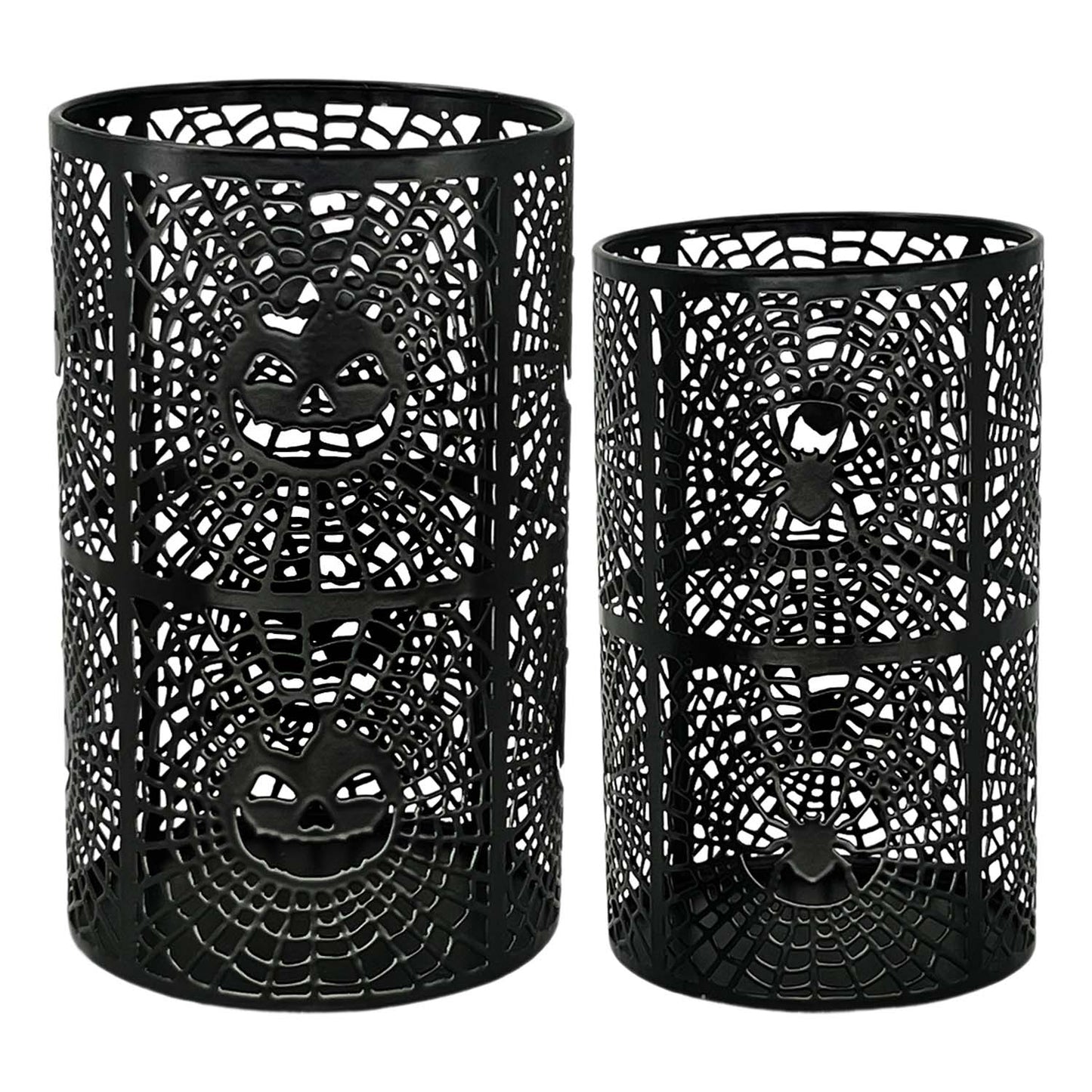 MFF58823-2A - 2 Assorted Black Cutout Halloween Lanterns