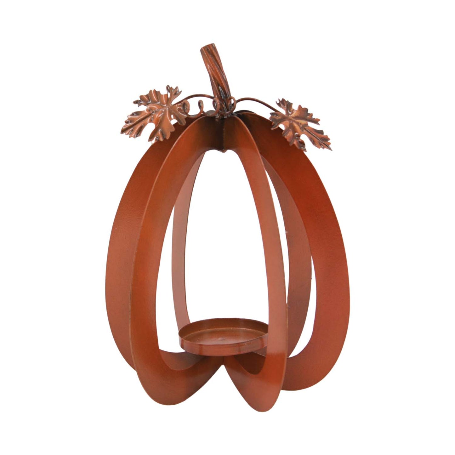 MFF58829 - Small Orange Open Pumpkin Candle Holder