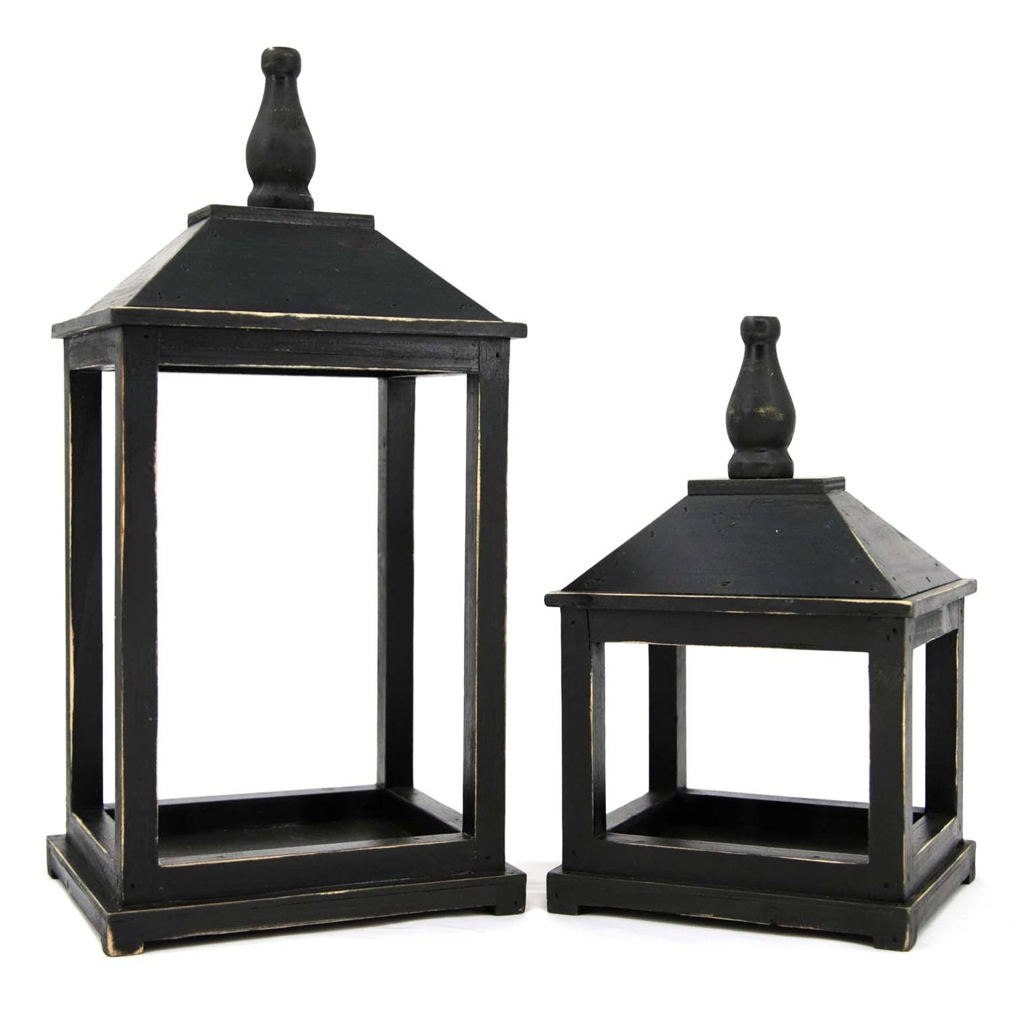 MFF58860-2S - Set of 2 Black Rectangular Lanterns