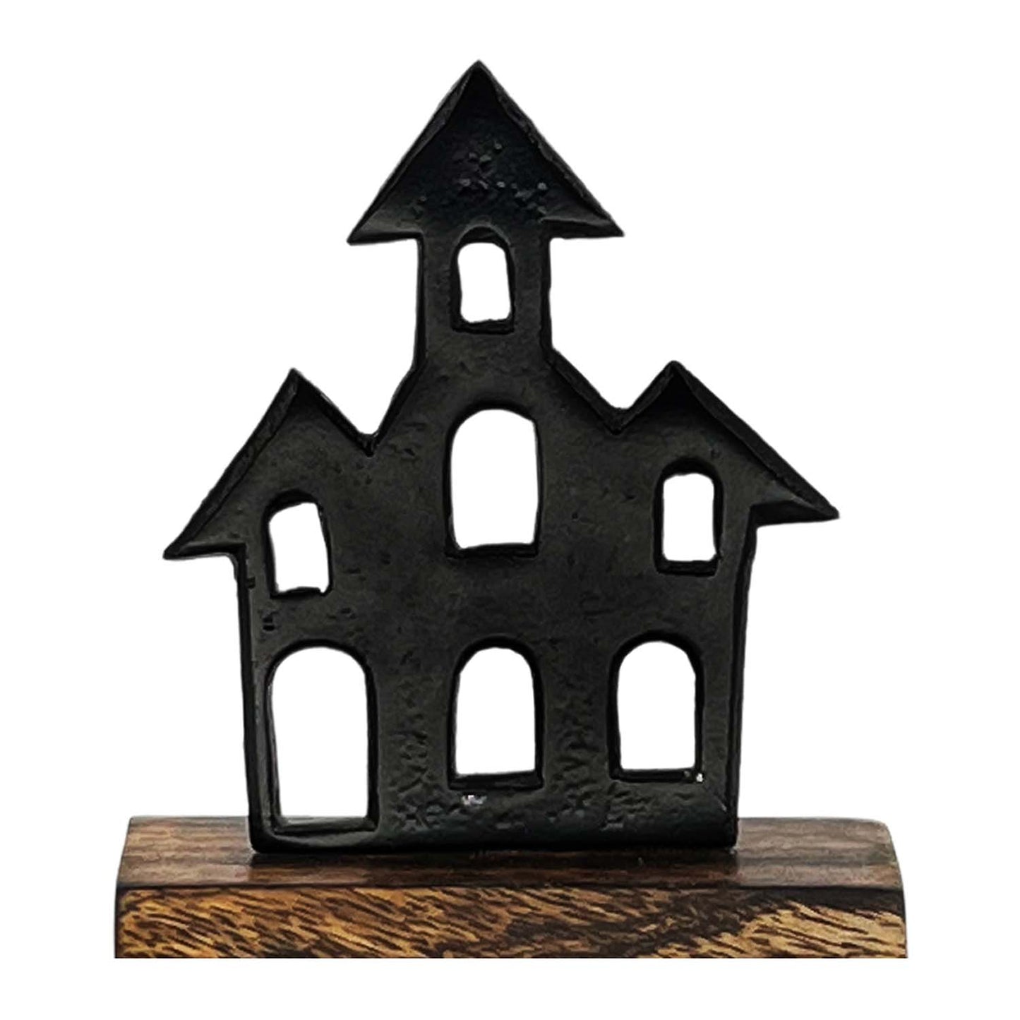 MFI58503 - Large Black Metal Spooky House Stand