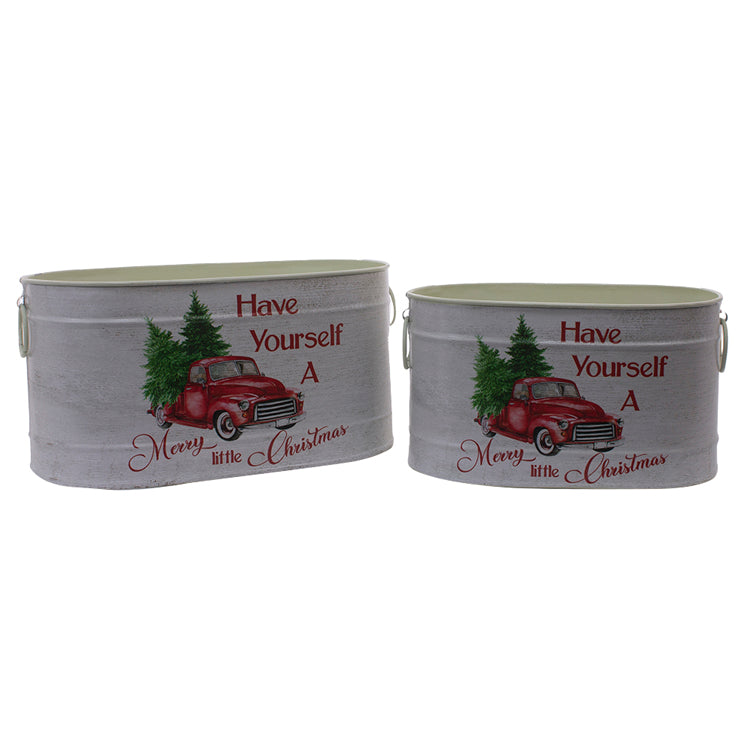 MXF09921-2S - Set of 2 Have Yourself…Oval Buckets
