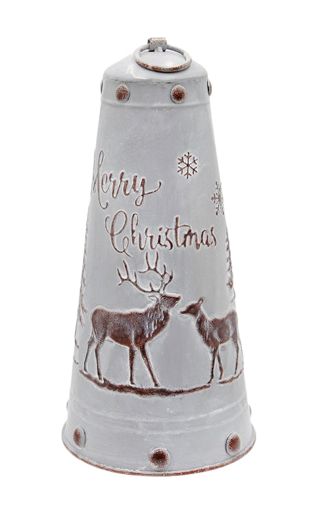 MXF26119 - Gray and Brown Merry Christmas Reindeer Bell