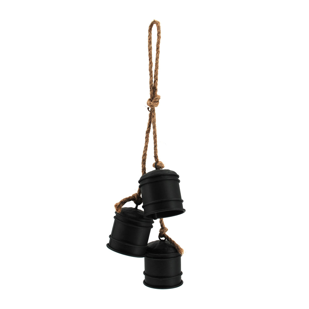 MXF43010 - Set of 3 Black Bells on Hanger