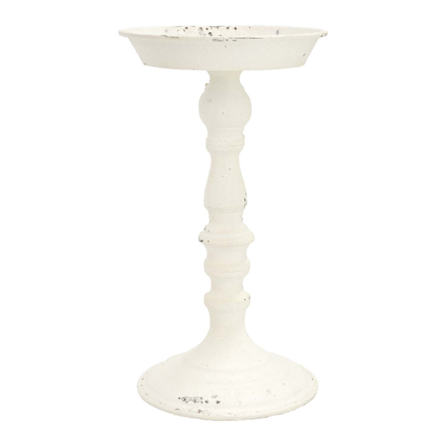 MXF43648 - Tall White Metal Candle Holder on Stand