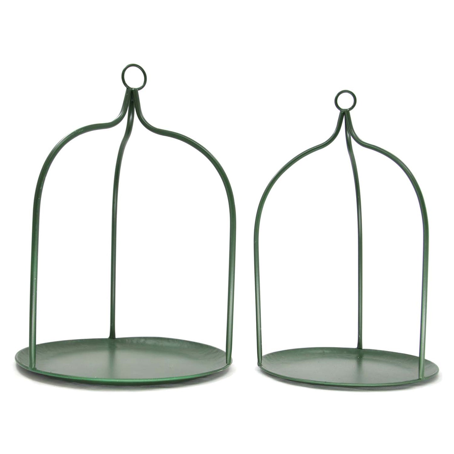 MXF59719-2S - Set of 2 Dark Green Large Open Lanterns