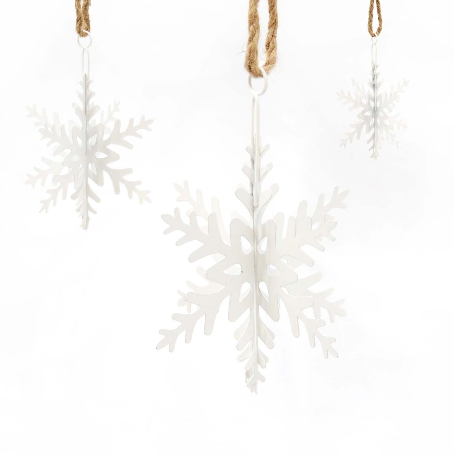 MXF59722-3S - Set of 3 Three Dimesional Snowflake Ornaments
