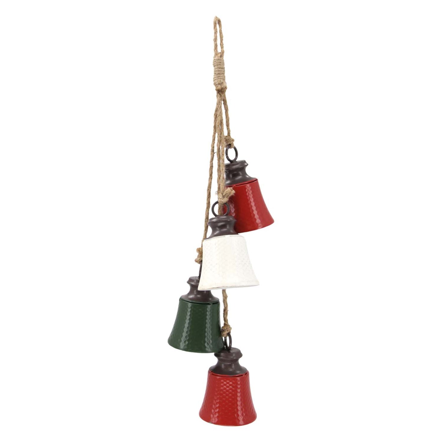 MXF59734-4S - Set of 4 Red, White, and Green Bells Hanger