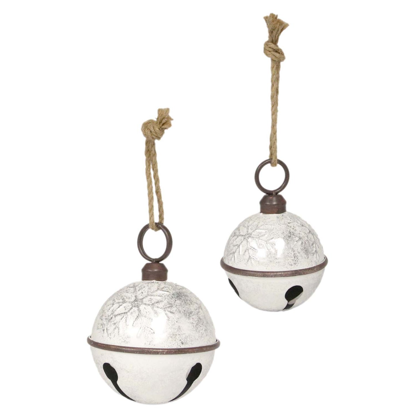 MXF59862-2S - Set of 2 Snowflake Round Bells