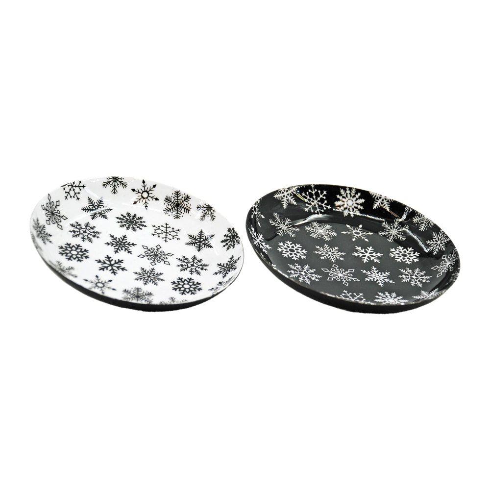 MXI43584-2S - Set of 2 Hello Winter Metal Plates