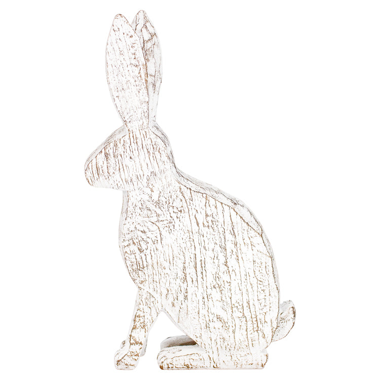 RAF34026 - Large Wood Style Resin Cutout Bunny