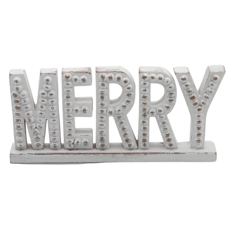 RXF39138 - Merry Resin Word Block