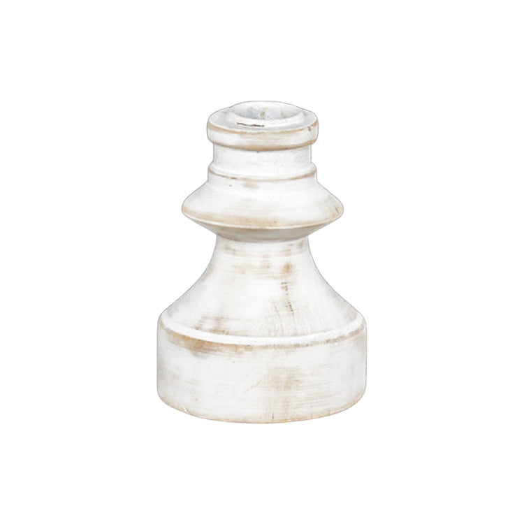 WAF34076 - Whitewashed Wood Taper Holder