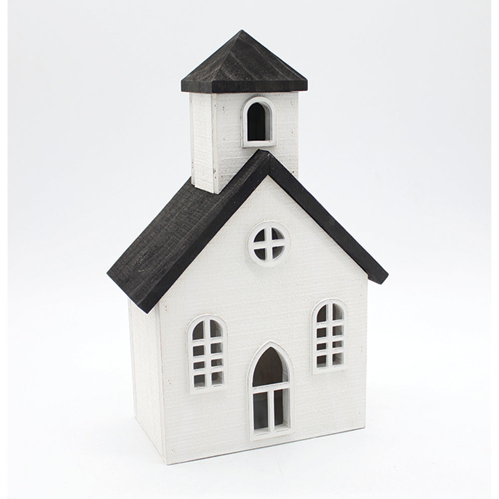 WXF43009 - Wood Black Roof Church