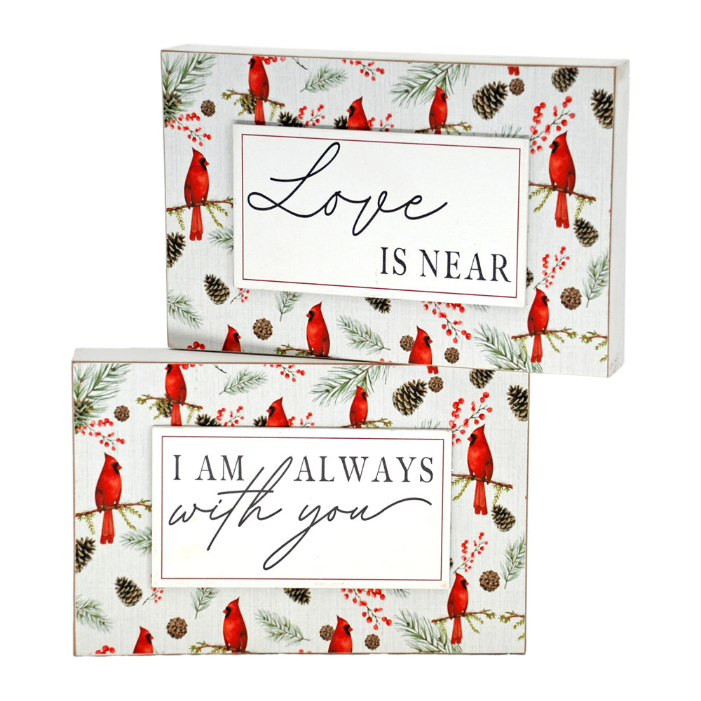 WXF43637-2A - 2 Assorted Cardinal Blocks