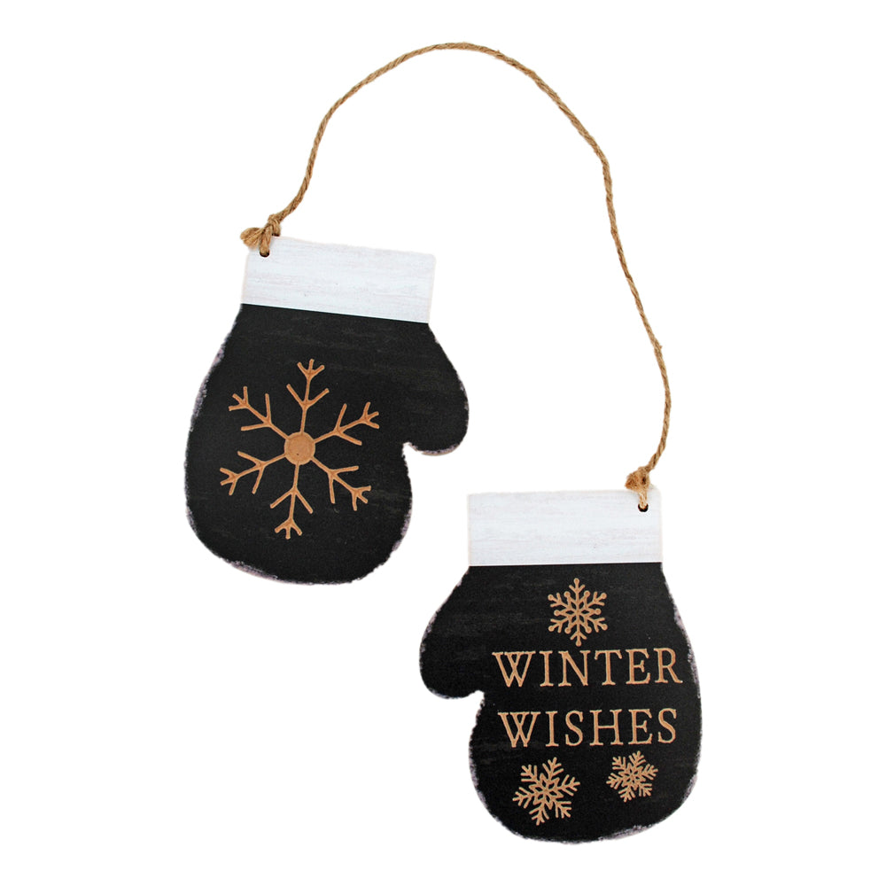 WXF43943 - Black and White Winter Wishes Mitten Hanger